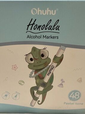 Ohuhu Honolulu Pastel Tone Alcohol Markers - Light Blue Set